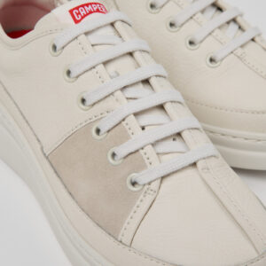 Twins Gray Leather and Nubuck Sneakers for Women.