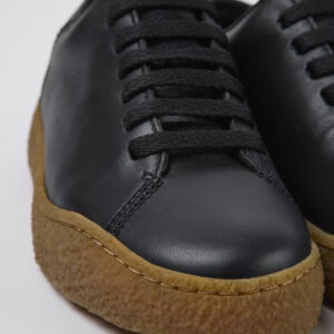 Peu Terreno Black Leather Sneakers for Women