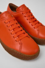 Peu Terreno Orange Leather Sneakers for Women