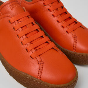 Peu Terreno Orange Leather Sneakers for Women