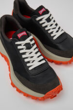 Drift Trail VIBRAM Black leather and nubuck sneakers for women