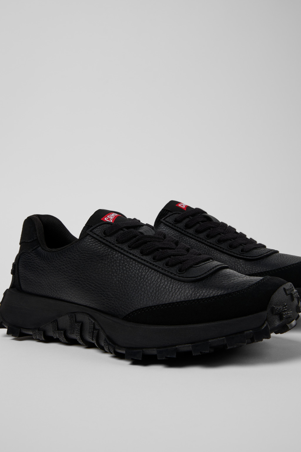 Drift Trail Black Recycled PET and Leather Sneakers for Women.