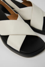 Dana White Leather Sandals for Women.