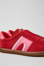 Pelotas Soller Red Nubuck and Leather Sneakers for Women.