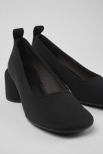 Niki Black Textile Ballerina for Women