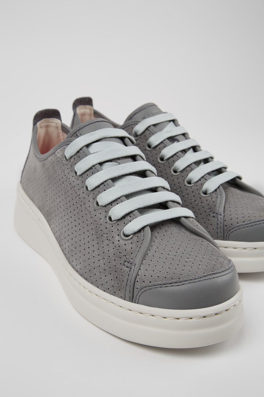 Runner Gray Nubuck/Leather Sneaker for Women