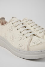 Runner White Recycled Leather Sneakers for Women.