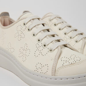 Runner White Recycled Leather Sneakers for Women.