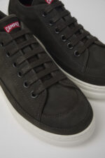 Runner Up Gray Leather Sneaker for Women