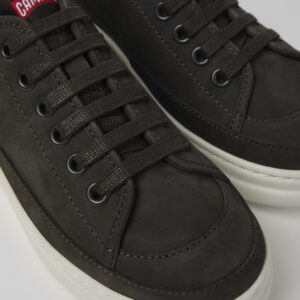 Runner Up Gray Leather Sneaker for Women