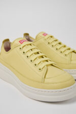 Runner Yellow Leather Sneakers for Women.