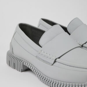 Pix Gray Leather Loafer for Women