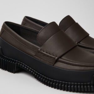Pix Brown and Black Leather Loafer for Women