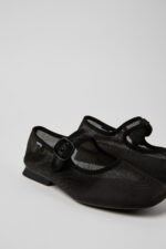 Casi Myra Black Textile Ballerinas for Women.