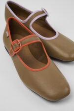 Twins Multicolor Leather Ballerinas for Women.