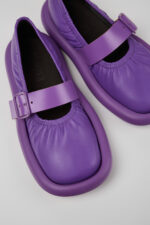 Aqua Purple Leather Ballerina for Women