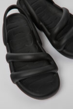 Kobarah Flat Black Sandals for Women.