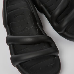 Kobarah Flat Black Sandals for Women.