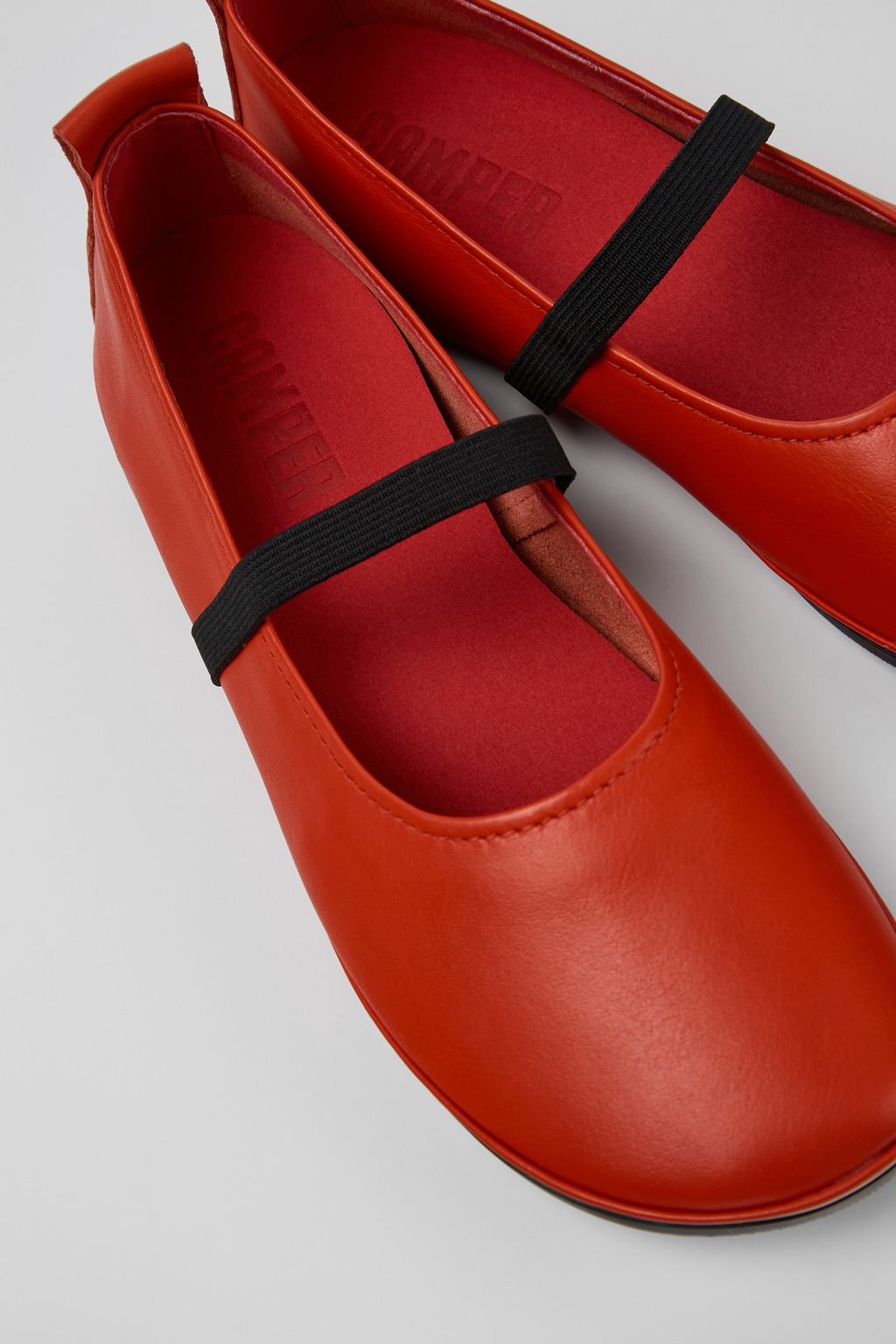 Right Red Leather Mary Jane for Women