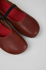 Right Red Leather Women's Shoes.