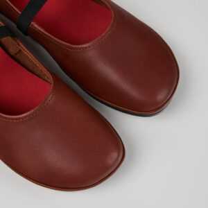 Right Red Leather Women's Shoes.