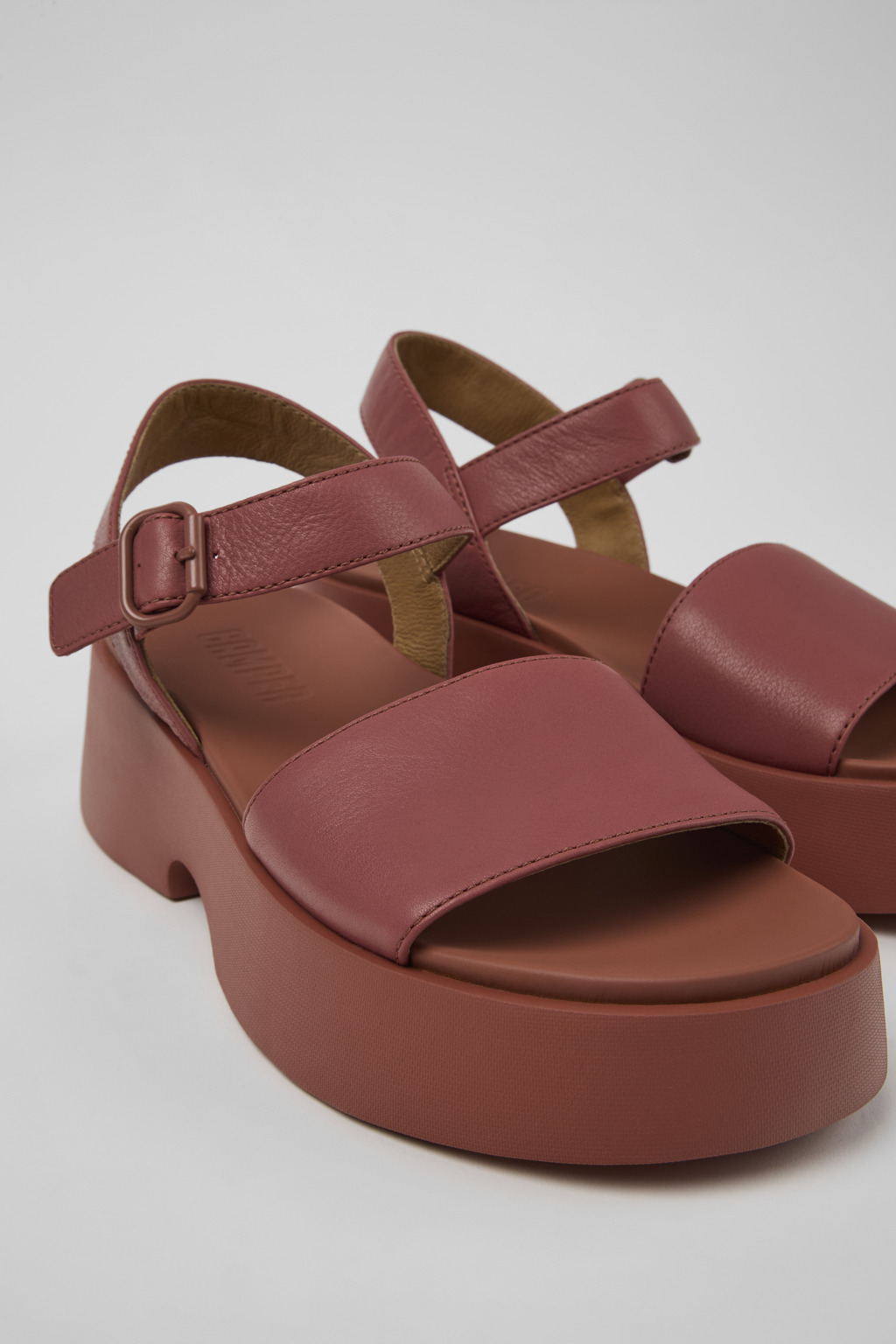 Tasha Red Leather Sandal for Women