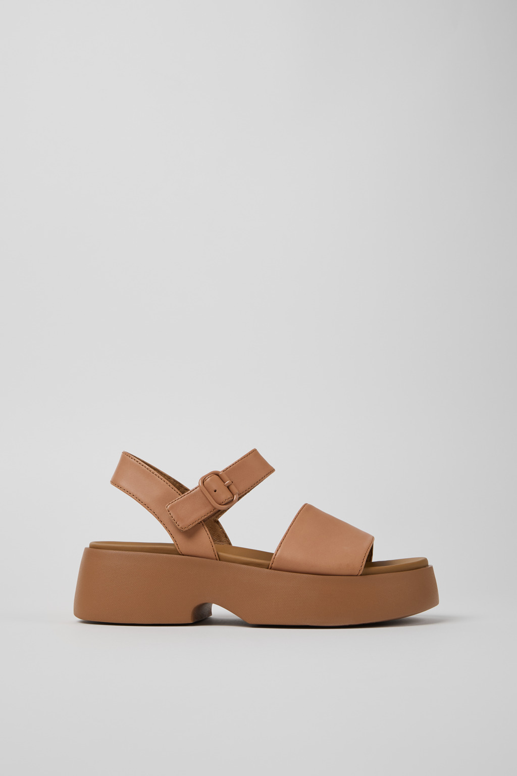 Tasha Nude Leather Sandals for Women. - Image 2