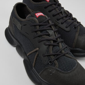 Karst Sorona® Gray and black textile sneaker for women