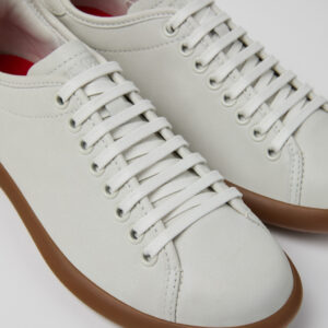 Pelotas Soller White Leather Sneakers for Women.