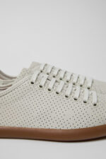 Pelotas Soller White Leather Sneakers for Women.