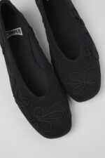 Twins Black textile ballerinas for women