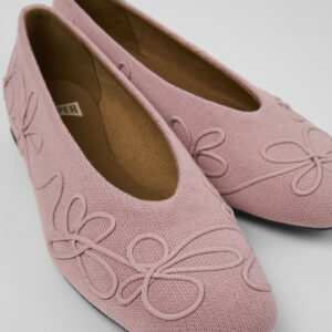 Twins Pink textile ballerinas for women