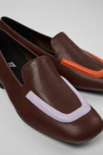 Twins Brown leather ballerinas for women