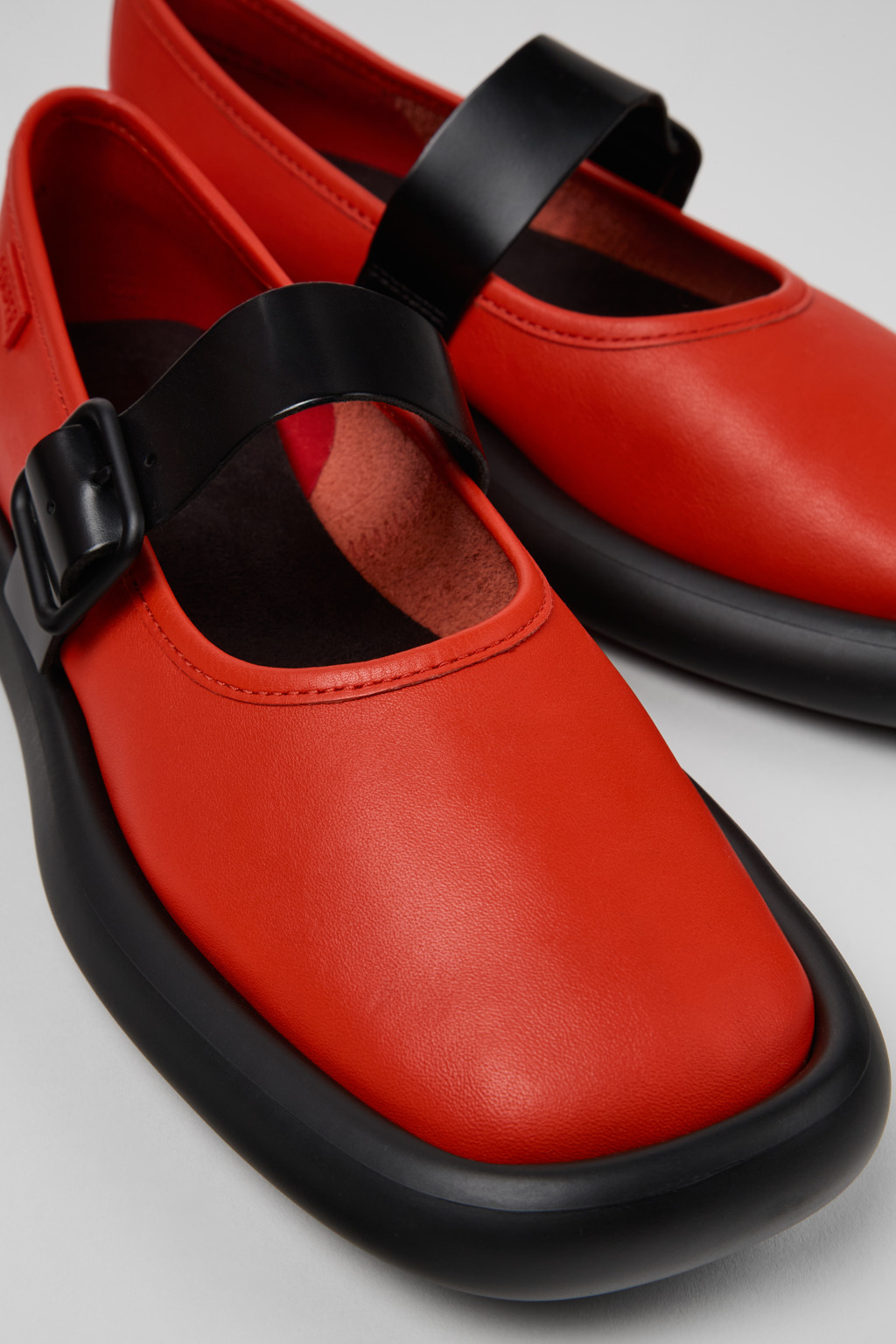 Onda Red Leather Mary Jane for Women