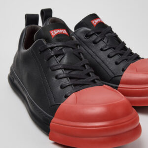 Junction Runner Black Leather Women's Sneakers.