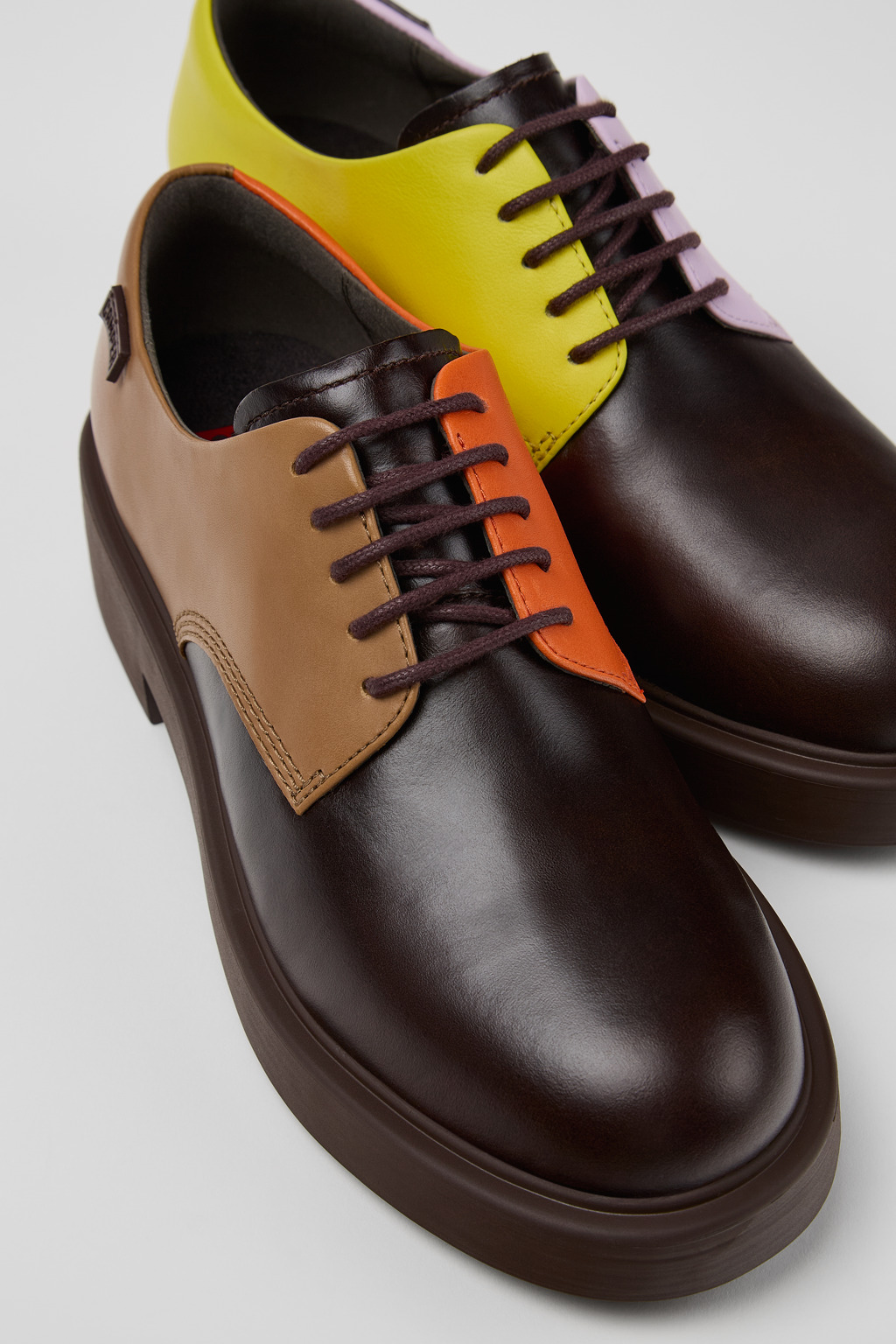 Twins Multicolored leather shoes for women