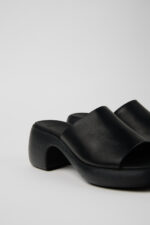 Thelma Sandal Black Leather Sandals for Women.