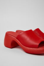 Thelma Sandal Red Leather Sandals for Women.
