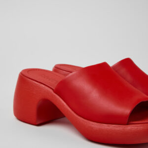 Thelma Sandal Red Leather Sandals for Women.