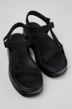 Pelotas Flota Up Black Textile Sandals for Women.