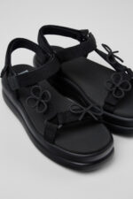 Twins Black Recycled PET Sandals for Women.