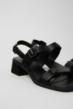 Kora Sandal Black Leather Sandals for Women.