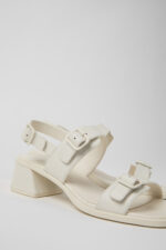Kora Sandal White Leather Sandals for Women.