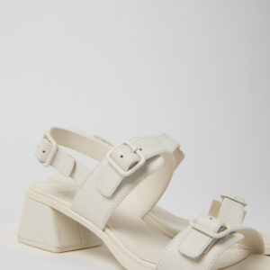 Kora Sandal White Leather Sandals for Women.
