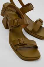 Kora Sandal Green Leather Sandals for Women.