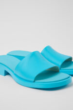 Dana Blue Leather Sandals for Women.