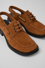 Dana Brown Nubuck Mocasin Shoes for Women.