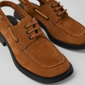Dana Brown Nubuck Mocasin Shoes for Women.