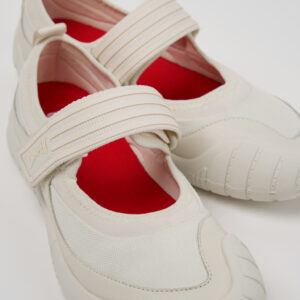 Path White Leather Women's Sneakers.