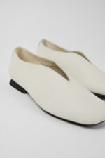 Casi Myra White Leather Women's Shoes.